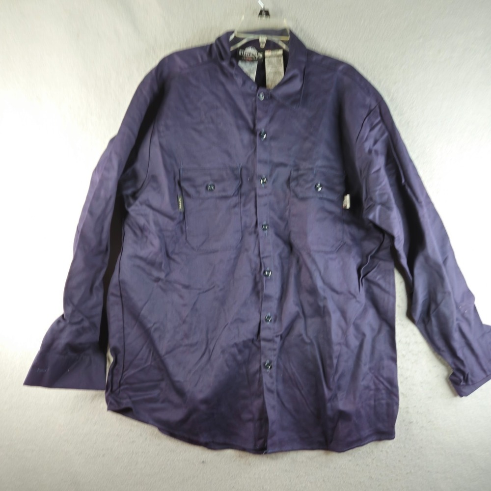 Steel Guard Essentials FR Mens Shirt 2XL Blue Thick Rugged Workwear GS0652 NEW